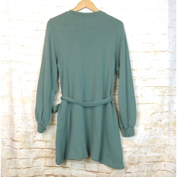 Sincerely Jules For Bandier Dahlia Sweatshirt Dress Womens S Green Pockets $98 - Picture 4 of 14